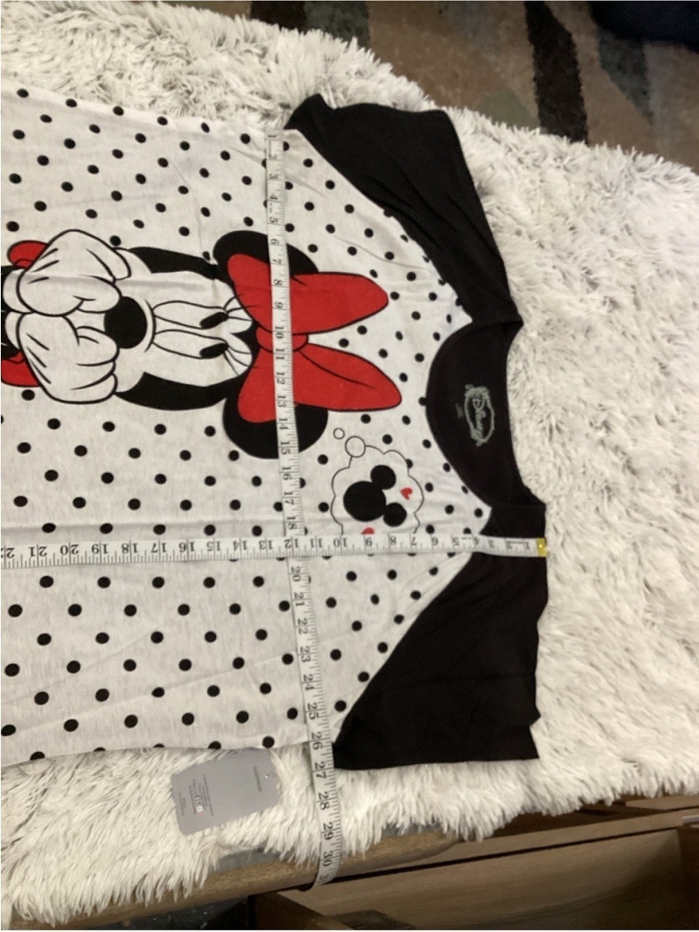 Disney Minnie Mouse Polka Dot Sleep Shirt Nightgown Lounge Tee Size 1X/2X - Picture 8 of 11